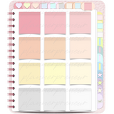 PLR Digital Stickers 324 Pastel Sticky Note Ultimate Sticker Book Vertical