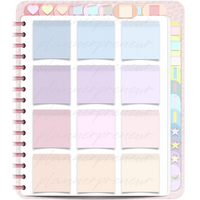 PLR Digital Stickers 324 Pastel Sticky Note Ultimate Sticker Book Vertical