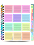 PLR Digital Sticker Book PLR Stickers Rainbow Transparent Necessities Sticker Book (92 Stickers)