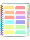 PLR Digital Sticker Book PLR Stickers Rainbow Transparent Necessities Sticker Book (92 Stickers)
