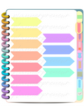 PLR Digital Sticker Book PLR Stickers Rainbow Transparent Necessities Sticker Book (92 Stickers)