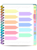 PLR Digital Sticker Book PLR Stickers Rainbow Transparent Necessities Sticker Book (92 Stickers)