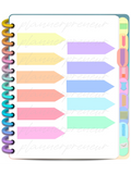 PLR Digital Sticker Book PLR Stickers Rainbow Transparent Necessities Sticker Book (92 Stickers)