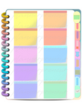 PLR Digital Sticker Book PLR Stickers Rainbow Transparent Necessities Sticker Book (92 Stickers)