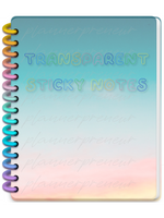 PLR Digital Sticker Book PLR Stickers Rainbow Transparent Necessities Sticker Book (92 Stickers)