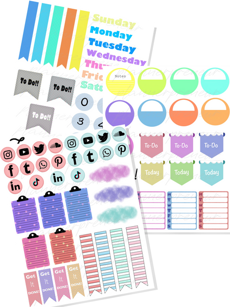 PLR Digital Stickers Show Me Life Essentials